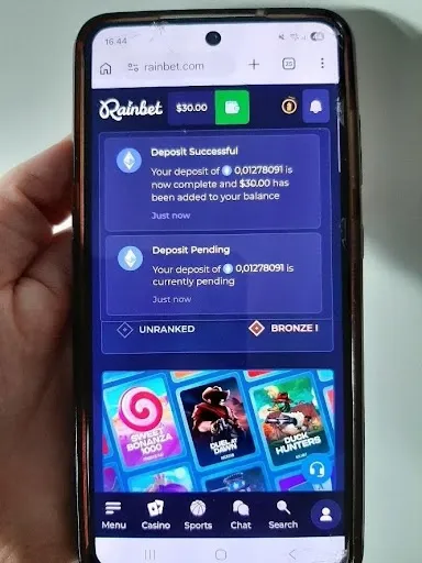 rainbet mobiili