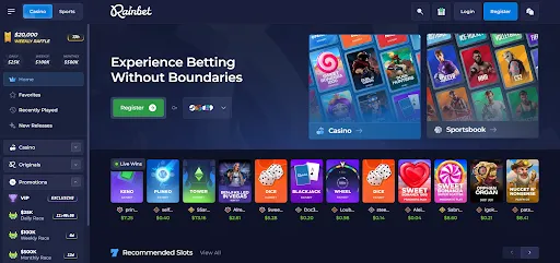 Rainbet-frontpage