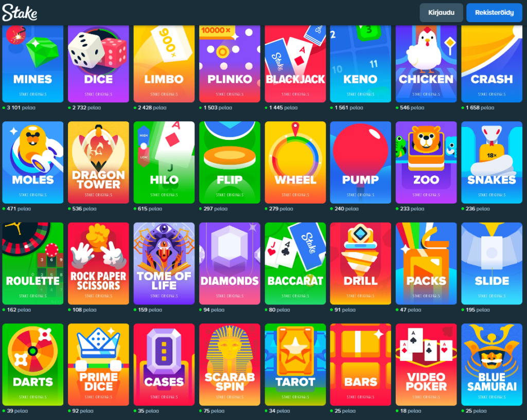 Stake Originals pelit